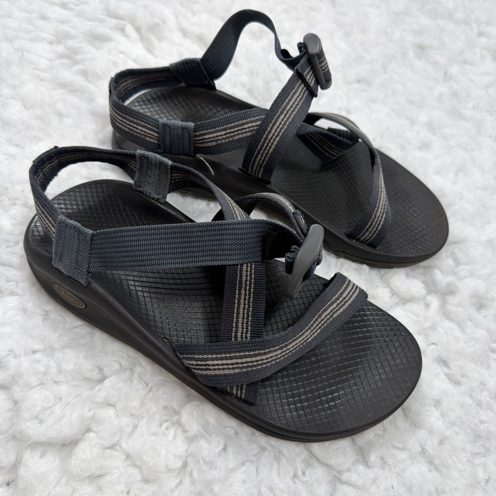 Chaco Men's Sz-8 Z/1 Classic Strap Sandals In Split Gray Adjustable Water Hiking